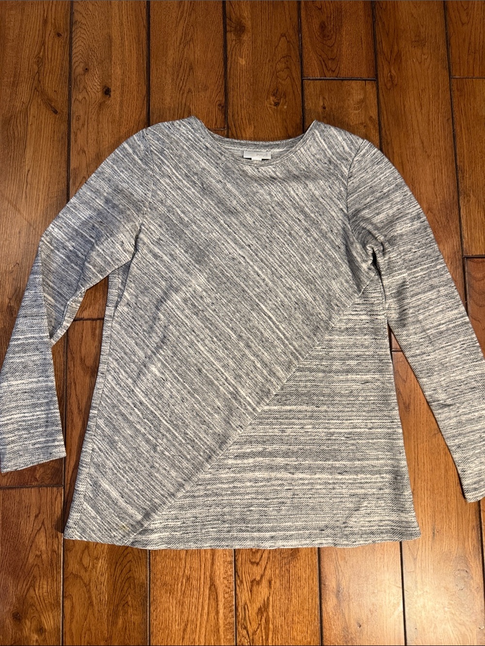 Pure Jill Women's Heather Gray Long Sleeve Knit Top sz. XS